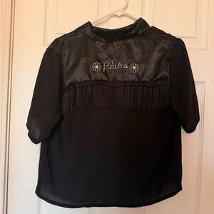 Valfre Black Fringe Shirt